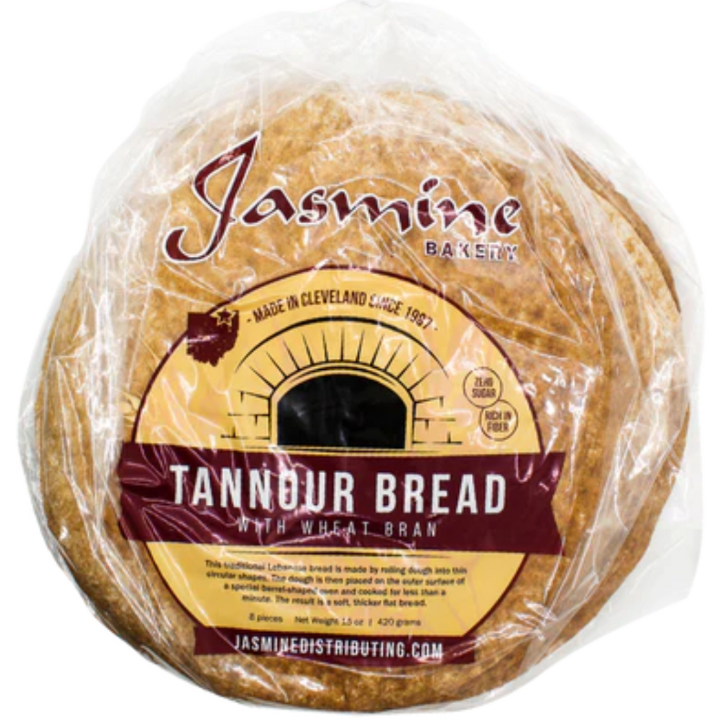 Jasmine Tannour Wheat Bran Bread 8CT