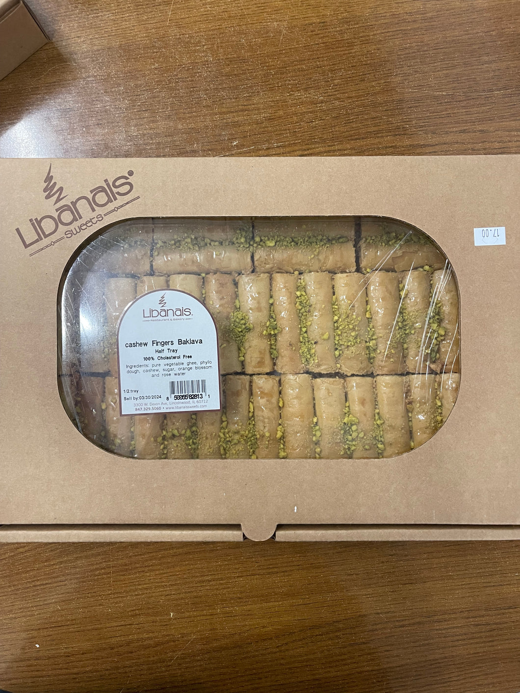 Libanais Baklava Fingers Cashews 2 lb