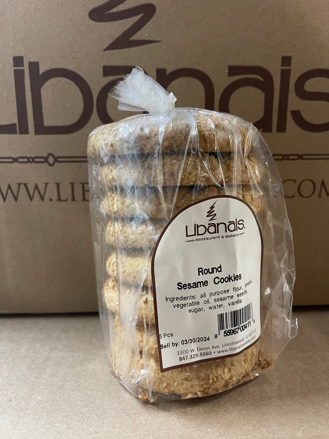 Libanais Sesame Cookies 12 x 10 pcs